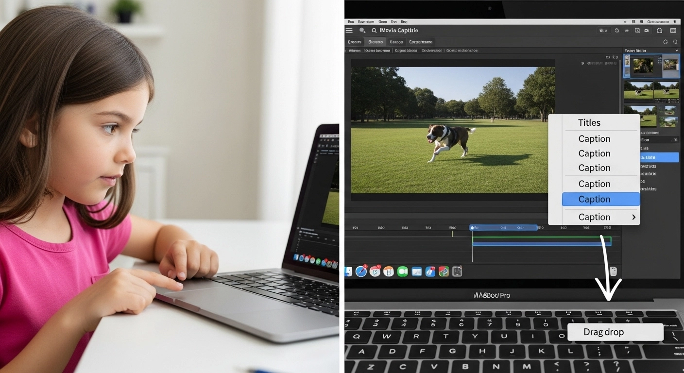 how to add captions to imovie