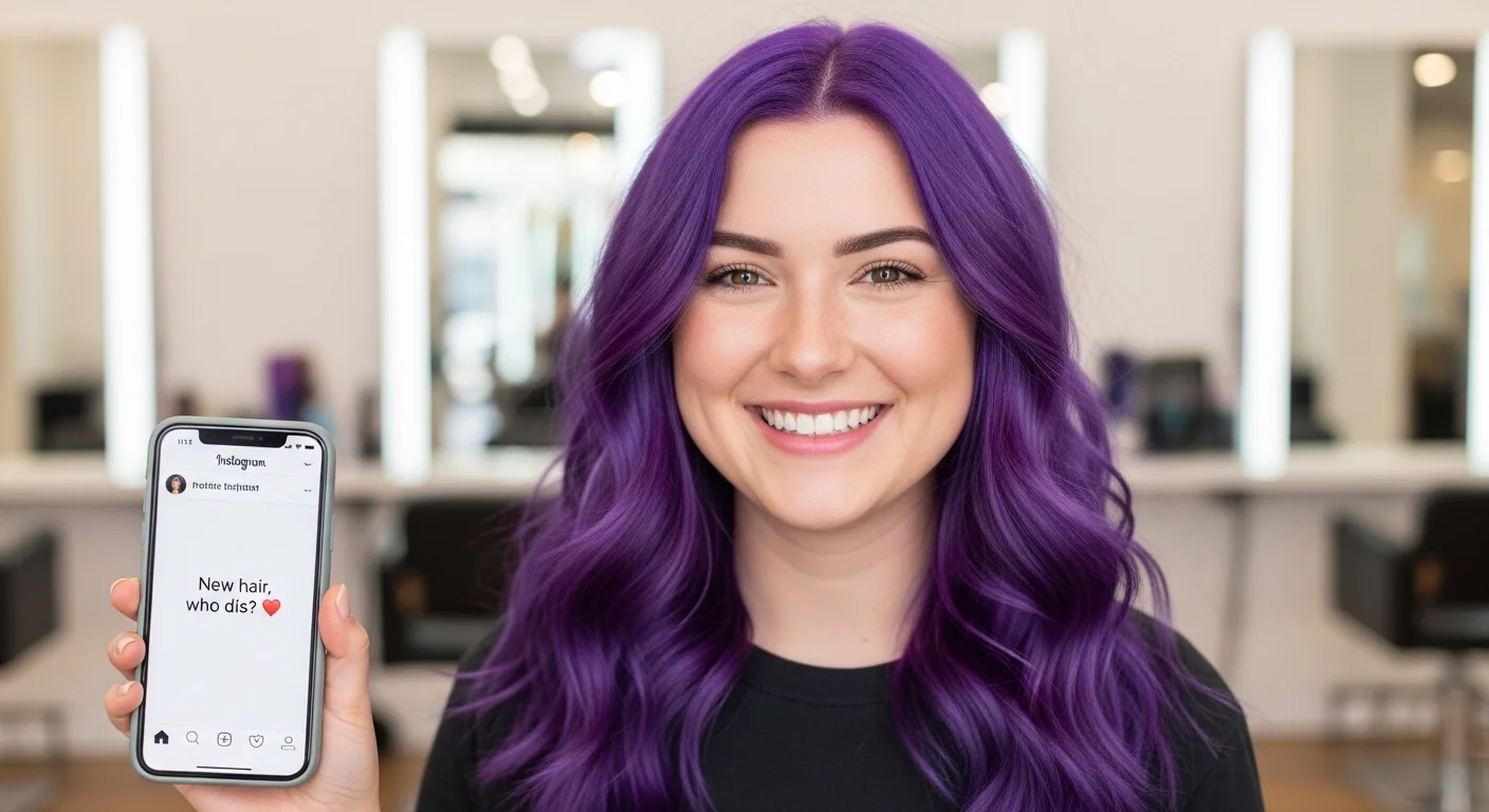 insta captions for new hair color