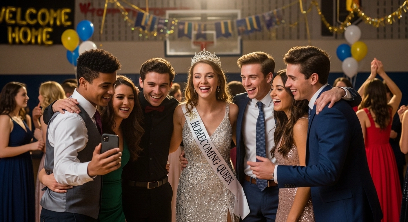 homecoming captions with friends