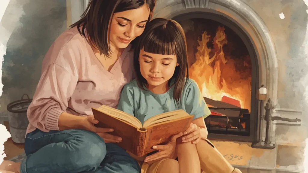 mother and daughter caption