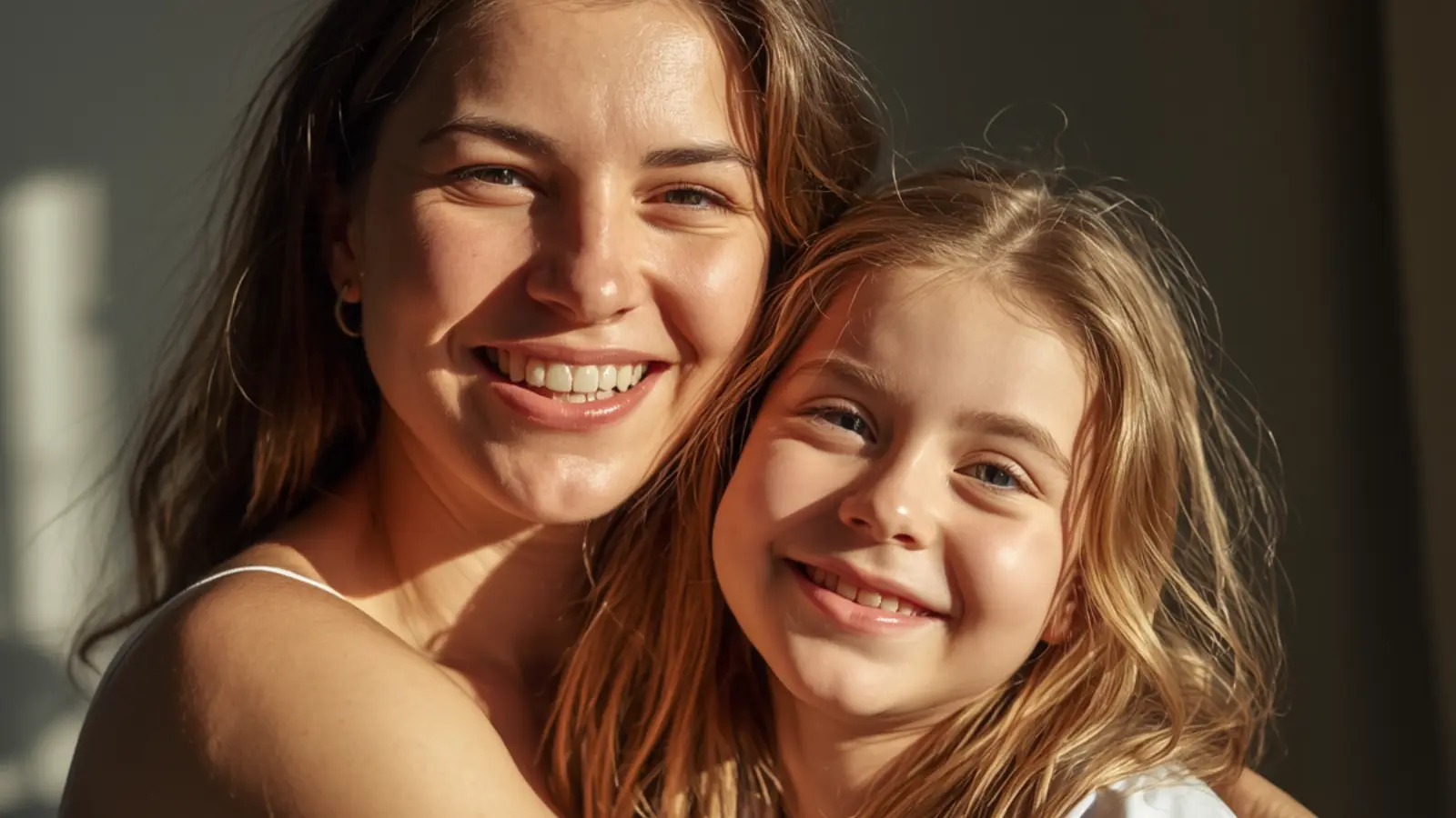 mother and daughter caption