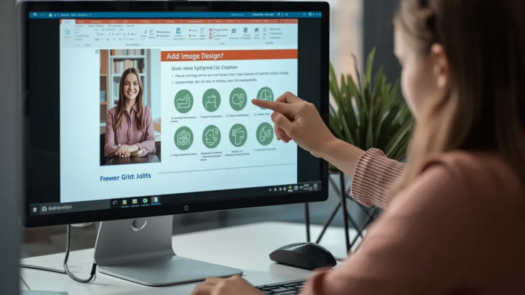 powerpoint add caption to image
