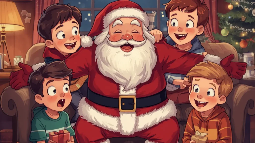 santa picture captions