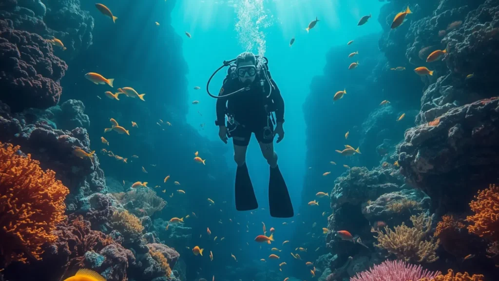 scuba diving captions