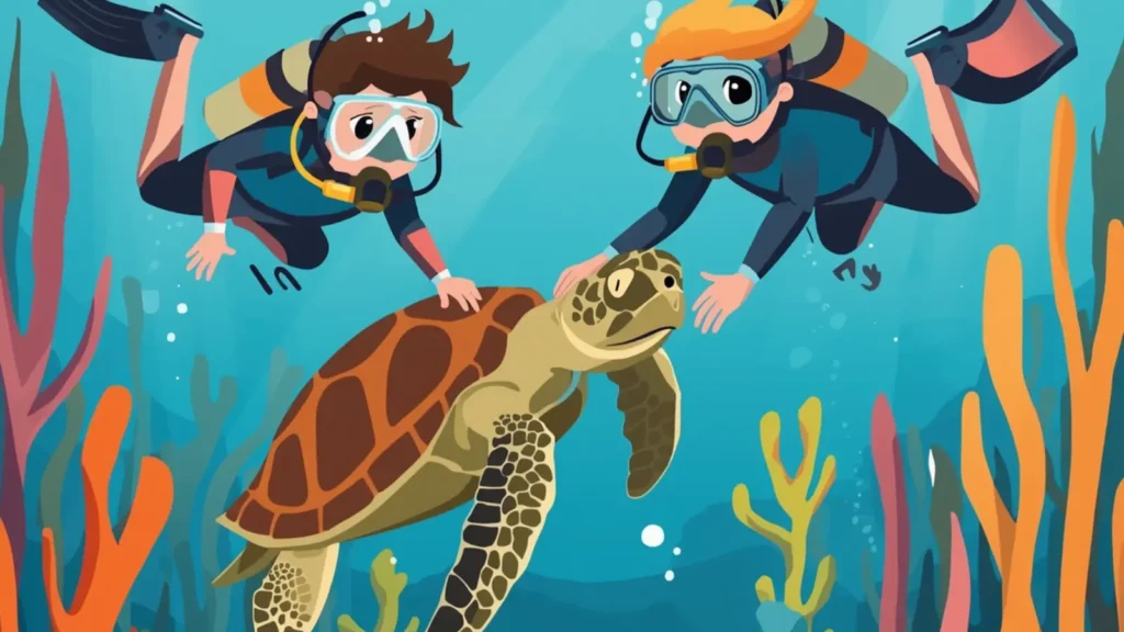 scuba diving captions