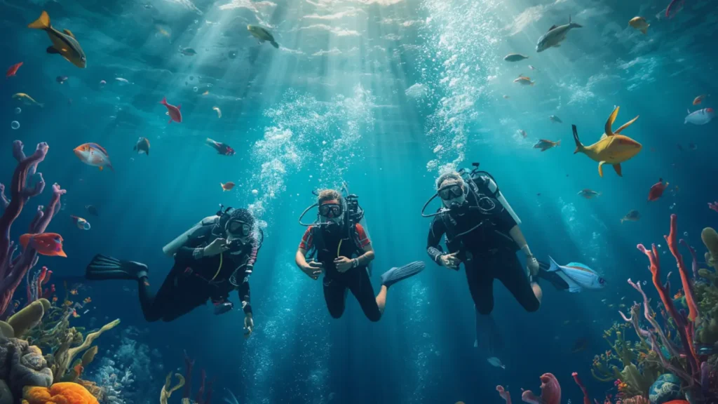 scuba diving captions